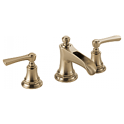BRIZO 65361LF-GLLHP ROOK 4 3/4 INCH WIDESPREAD BATHROOM SINK FAUCET WITH LESS HANDLES - LUXE GOLD