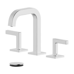 BellaTerra S8223-8-WO Kiel Double Handle Widespread Bathroom Faucet with Drain Assembly WITHOUT Overflow
