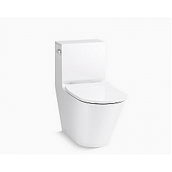 KOHLER K-22378-0 BRAZN ONE-PIECE COMPACT ELONGATED DUAL-FLUSH TOILET WITH SKIRTED TRAPWAY