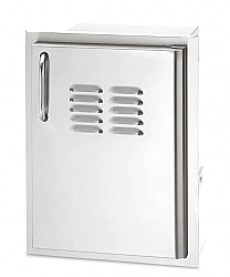 AOG 20-14-SSDLV 14 Inch Vertical Left Hinged Single Access Door With Tank Tray & Louvers