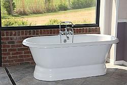 RESTORIA RD551 MARQUIS 66 INCH X 30 INCH FREESTANDING CLAWFOOT SOAKER BATHTUB IN WHITE
