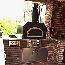 CHICAGO BRICK OVEN CBO-O-CT-750-HYB-LP-C-3K 35 1/2 INCH HYBRID COMMERCIAL COUNTERTOP PIZZA OVEN WITH METAL INSULATING HOOD AND LIQUID PROPANE PACKAGE FOR COMMERCIAL APPLICATIONS
