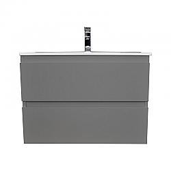 MTD VOLPA USA MTD-3624-P SALT [18D] 24 INCH WALL-MOUNTED FLOATING BATHROOM VANITY WITH CERAMIC INTEGRATED TOP