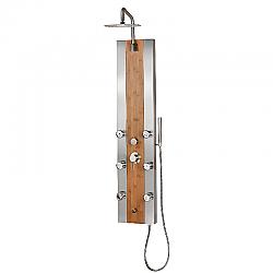 PULSE SHOWERSPAS 1050 BALI 11 INCH SHOWER PANEL WITH 6 BODY JETS - BRUSHED NICKEL