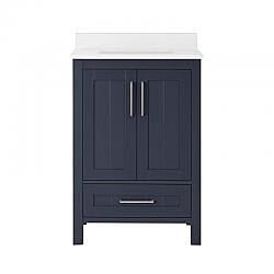 OVE DECORS 15VVA-KANS24-045FE KANSAS 24 INCH SINGLE SINK BATHROOM VANITY IN MIDNIGHT BLUE WITH CULTURE MARBLE COUNTERTOP