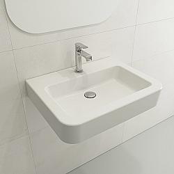 BOCCHI 1123-0126 PARMA 25.5 INCH WALL-MOUNTED SINK FIRECLAY 1-HOLE WITH OVERFLOW
