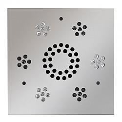 THERMASOL SLSM SERENITY 10 INCH WALL MOUNT SQUARE SHOWERHEAD WITH LIGHT AND SOUND SYSTEM