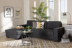 BAXTON STUDIO J099S-LFC NEVIN 102 INCH MODERN AND CONTEMPORARY FABRIC UPHOLSTERED SECTIONAL SOFA WITH LEFT FACING CHAISE
