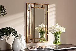 BAXTON STUDIO RXW-8008 ADRA 21 1/2 INCH MODERN AND CONTEMPORARY BAMBOO ACCENT WALL MIRROR - GOLD