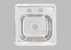 LESS CARE LT62 15 INCH KITCHEN AND BAR TOP MOUNT SINK