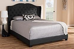 BAXTON STUDIO ADEN-QUEEN ADEN 65 1/2 INCH MODERN AND CONTEMPORARY FABRIC UPHOLSTERED QUEEN SIZE BED