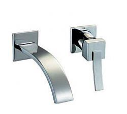 VALLEY ACRYLIC 781.208.100 AFFORDABLE LUXURY TWO HOLE WALL MOUNT BATHROOM FAUCET WITH LEVER HANDLE - CHROME