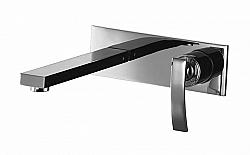 VALLEY ACRYLIC 791.208P.100 AFFORDABLE LUXURY 4 1/4 INCH TWO HOLE WALL MOUNT BATHROOM FAUCET WITH BACKPLATE AND LEVER HANDLE - CHROME