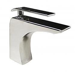 VALLEY ACRYLIC 851.211.100 AFFORDABLE LUXURY 5 5/8 INCH SINGLE HOLE DECK MOUNT BATHROOM FAUCET WITH LEVER HANDLE - CHROME