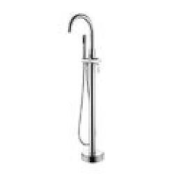 VALLEY ACRYLIC 802A.136.100 AFFORDABLE LUXURY 46 5/8 INCH SINGLE HOLE FREESTANDING TUB FAUCET WITH LEVER HANDLE AND HAND SHOWER - CHROME