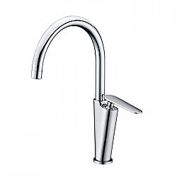 VALLEY ACRYLIC 273.570.100 CEZANNE AFFORDABLE LUXURY 14 7/8 INCH SINGLE HOLE DECK MOUNT HI-ARC SPOUT KITCHEN FAUCET WITH LEVER HANDLE - CHROME