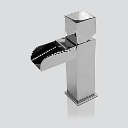 VALLEY ACRYLIC 222C.211.100 AMORE 6 7/8 INCH SINGLE HOLE DECK MOUNT BATHROOM FAUCET WITH KNOB HANDLE - CHROME