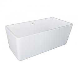 VALLEY ACRYLIC GEM5928WHT AFFORDABLE LUXURY 59 INCH CONTEMPORARY RECTANGULAR FREESTANDING ACRYLIC INSULATED BATHTUB - WHITE
