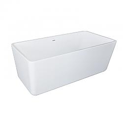 VALLEY ACRYLIC GEM6330WHT AFFORDABLE LUXURY 63 INCH CONTEMPORARY RECTANGULAR FREESTANDING ACRYLIC INSULATED BATHTUB - WHITE
