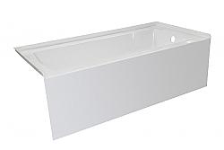 VALLEY ACRYLIC POVOAFR6030SK AFFORDABLE LUXURY 60 INCH X 30 INCH PLAIN SKIRT ABOVE FLOOR ROUGH-IN POVO ACRYLIC MULTI-LAYERED ALCOVE BATHTUB