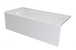 VALLEY ACRYLIC POVOAFR6034SK AFFORDABLE LUXURY 60 INCH X 34 INCH PLAIN SKIRT ABOVE FLOOR ROUGH-IN POVO ACRYLIC MULTI-LAYERED ALCOVE BATHTUB