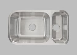 LESS CARE L204R 32 INCH UNDERMOUNT DOUBLE BOWL KITCHEN SINK
