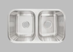 LESS CARE L205 31 INCH UNDERMOUNT DOUBLE BOWL KITCHEN SINK