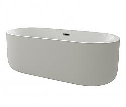 A&E BATH AND SHOWER BT-601J-67 BROXTON 66 7/8 INCH FREESTANDING AIR JETTED BATHTUB WITH NO FAUCET - WHITE