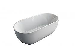 A&E BATH AND SHOWER BT-8368-67 BEVIER 66 7/8 INCH FREESTANDING BATHTUB WITH NO FAUCET - WHITE
