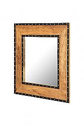 A&E BATH AND SHOWER MD17-116-SQ ROSELLE 30 INCH DECORATIVE WOOD MIRROR - BROWN