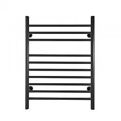 WARMLY YOURS TW-F10KS-HP INFINITY 24 INCH 10 BARS TOWEL WARMER WITH DUAL CONNECTION IN BLACK