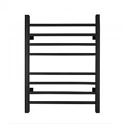 WARMLY YOURS TW-SR08KS-HP SIERRA 24 INCH 8 BARS TOWEL WARMER WITH DUAL CONNECTION IN BLACK