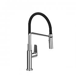 RIOBEL MY101 MYTHIC 18 1/4 INCH SINGLE HOLE DECK MOUNT PULL-DOWN KITCHEN FAUCET WITH BLADE HANDLE