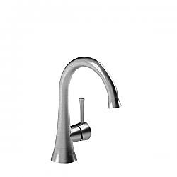 RIOBEL ED701SS EDGE 8 1/4 INCH SINGLE HOLE DECK MOUNT FILTER KITCHEN FAUCET WITH LEVER HANDLE - STAINLESS STEEL
