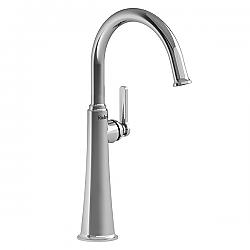RIOBEL MMRDL01J 13 3/4 INCH DECK MOUNT SINGLE HOLE TALL BATHROOM FAUCET WITH C-SPOUT AND J-SHAPE HANDLE