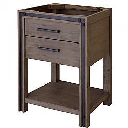 SAGEHILL DESIGNS UM2421D URBAN METALLO 24 INCH SINGLE FREE STANDING WOOD VANITY CABINET ONLY WITH 1 DRAWER