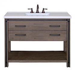 SAGEHILL DESIGNS UM4821D URBAN METALLO 48 INCH VANITY CABINET ONLY WITH SOFT CLOSE SLIDES WITH 1 DRAWER
