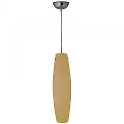 PLC LIGHTING 1502 AMBER/WH VOLCANO 5 INCH 60W AMBER GLASS DIMMABLE MINI PENDANT LIGHT - WHITE