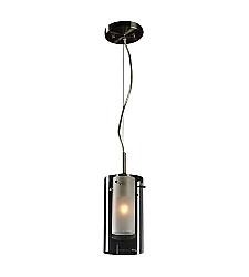 PLC LIGHTING 7582SN118GU24 BLING 4 3/4 INCH 18W CLEAR OUTER GLASS WITH INNER FROST GLASS NON DIMMABLE MINI PENDANT LIGHT - SATIN NICKEL