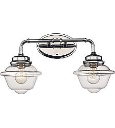 PLC LIGHTING 21182 PC SEGRETTO 2 1/2 INCH 20W CLEAR K9 OPTIC GLASS DIMMABLE MINI VANITY LIGHT - POLISHED CHROME