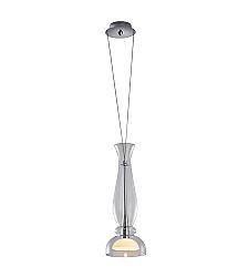 PLC LIGHTING 67001 PC GRACIE 7 INCH 40W CLEAR WITH INNER OPAL GLASS DIMMABLE MINI PENDANT LIGHT - POLISHED CHROME