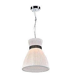PLC LIGHTING 73019IVORY NEPRO 13 INCH 60W WHITE MESH TREY WITH CRYSTAL PRISM LENS DIMMABLE PENDANT LIGHT - IVORY
