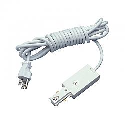 PLC LIGHTING TR135 WH 1-CIRCUIT TRACK 12 INCH GROUNDED CORD AND PLUG - WHITE