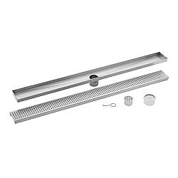 CAHABA CASP48 48 INCH STAINLESS STEEL SQUARE GRATE LINEAR SHOWER DRAIN