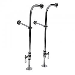 CAHABA CCLFSSL03 FREESTANDING SUPPLY LINES WITH PORCELAIN LEVER HANDLES FOR TUB WALL MOUNT FAUCETS