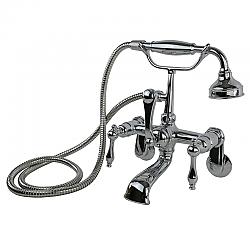 CAHABA CCLTW31 TRADITIONAL WALL-MOUNTED TUB FILLER WITH HANDSHOWER AND LEVER HANDLES
