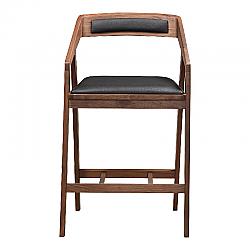 MOE'S HOME COLLECTION CB-1025-03 PADMA 22 1/2 INCH COUNTER STOOL - BLACK AND BROWN