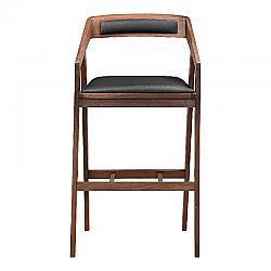 MOE'S HOME COLLECTION CB-1026-03 PADMA 22 1/2 INCH BARSTOOL - BLACK AND BROWN