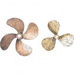 MOE'S HOME COLLECTION HW-1044-32 24 INCH PROPELLERS WALL DECOR, SET OF 2 - GOLD