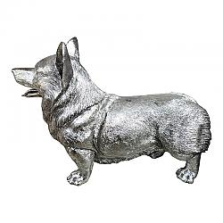 MOE'S HOME COLLECTION LA-1075-30 21 INCH MAGGIE THE CORGY - SILVER